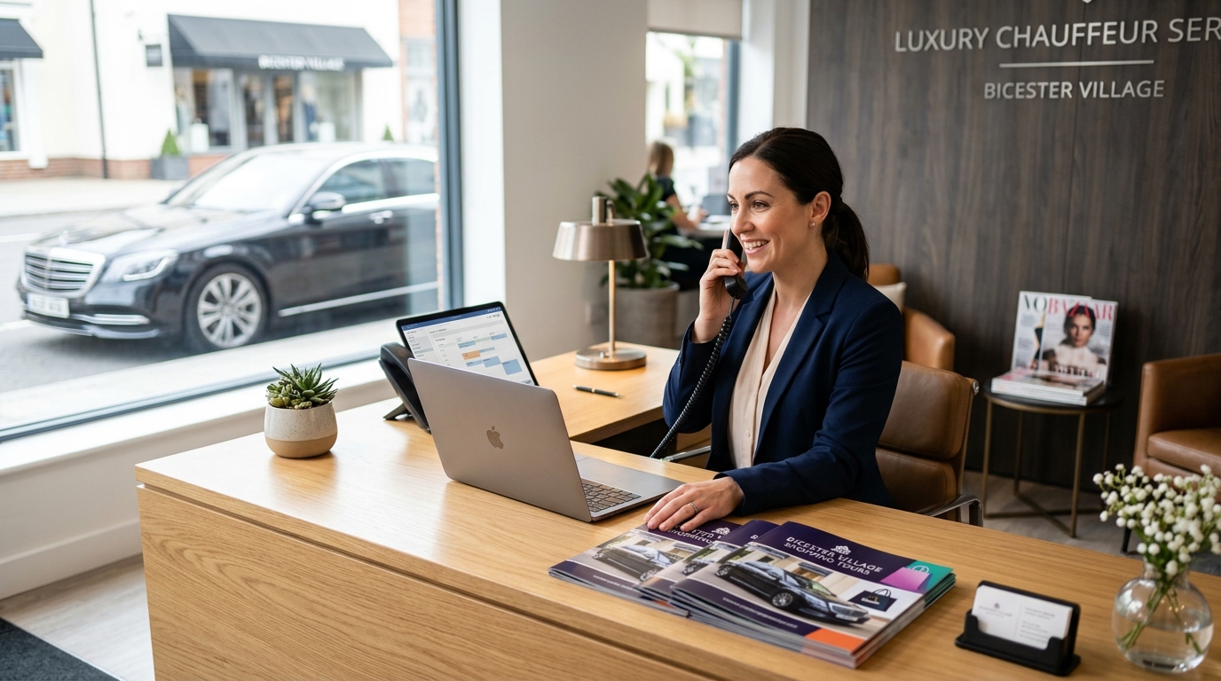 Receptionist on telephone call