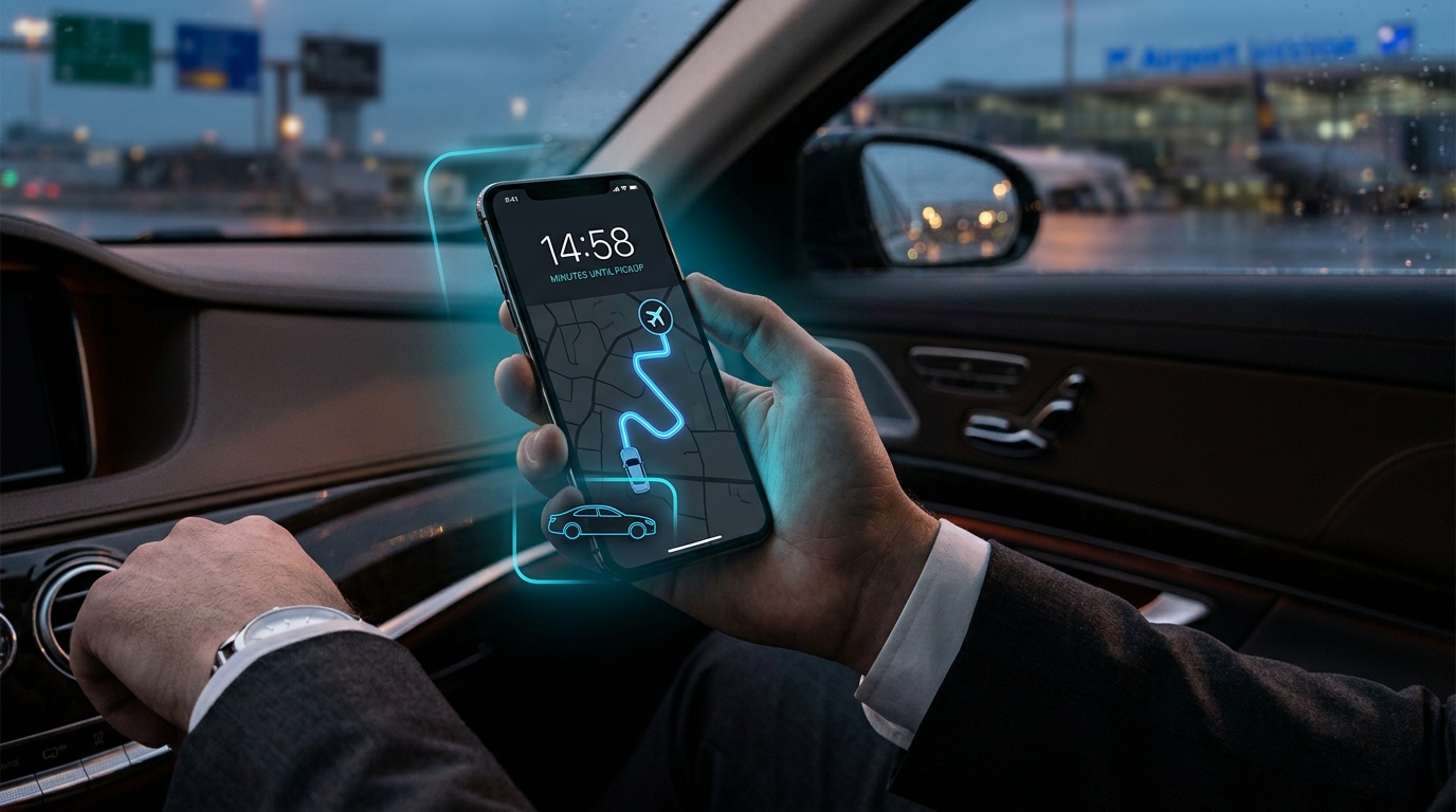 checking journey time on mobile phone