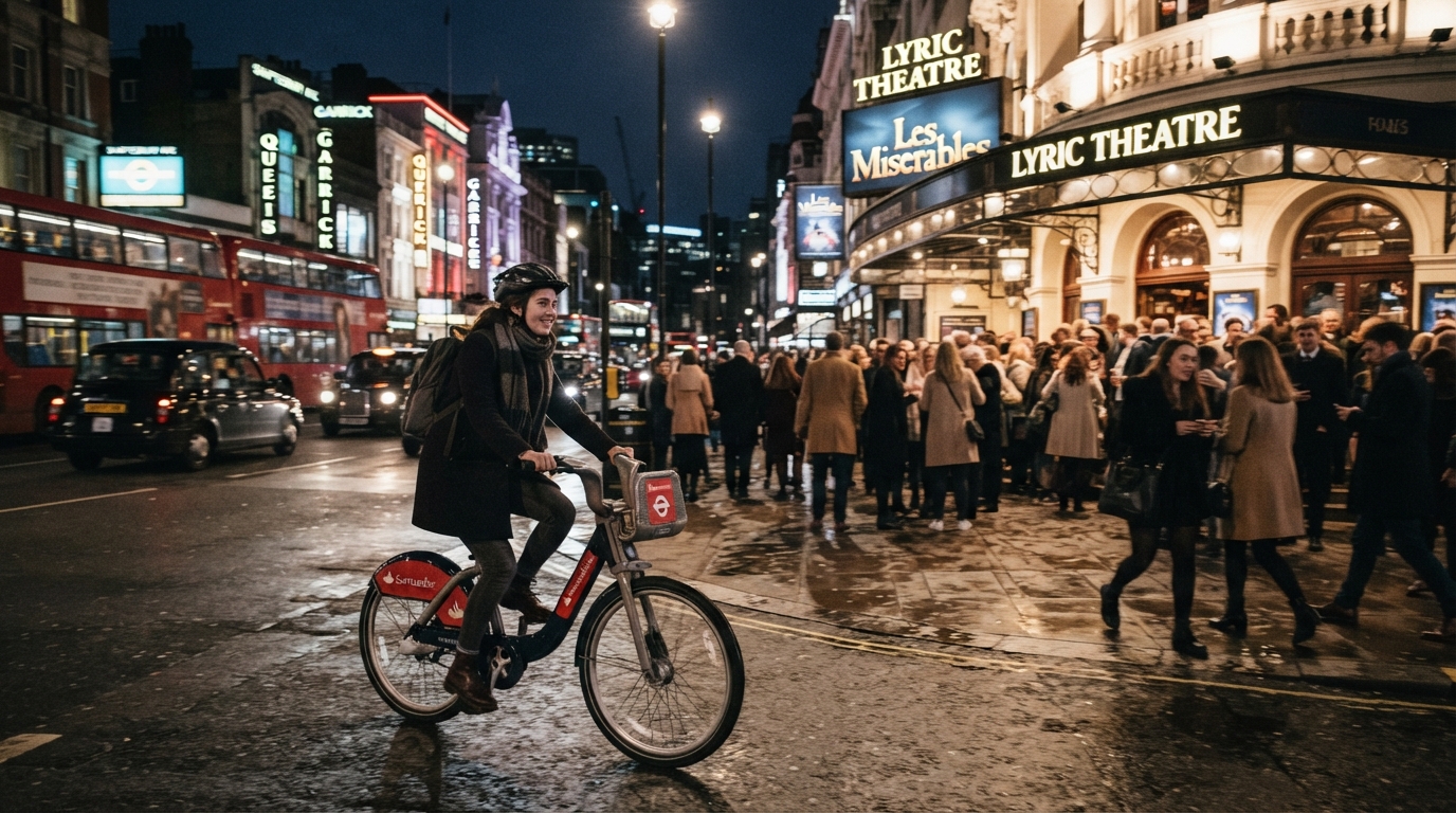 People outside a theatre