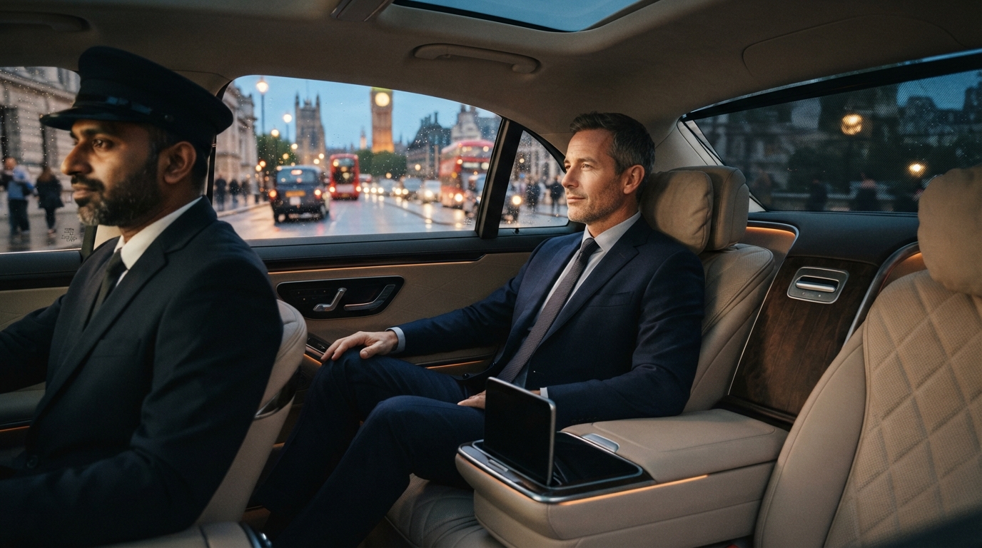 Mercedes S-Class with a Professional Chauffeur