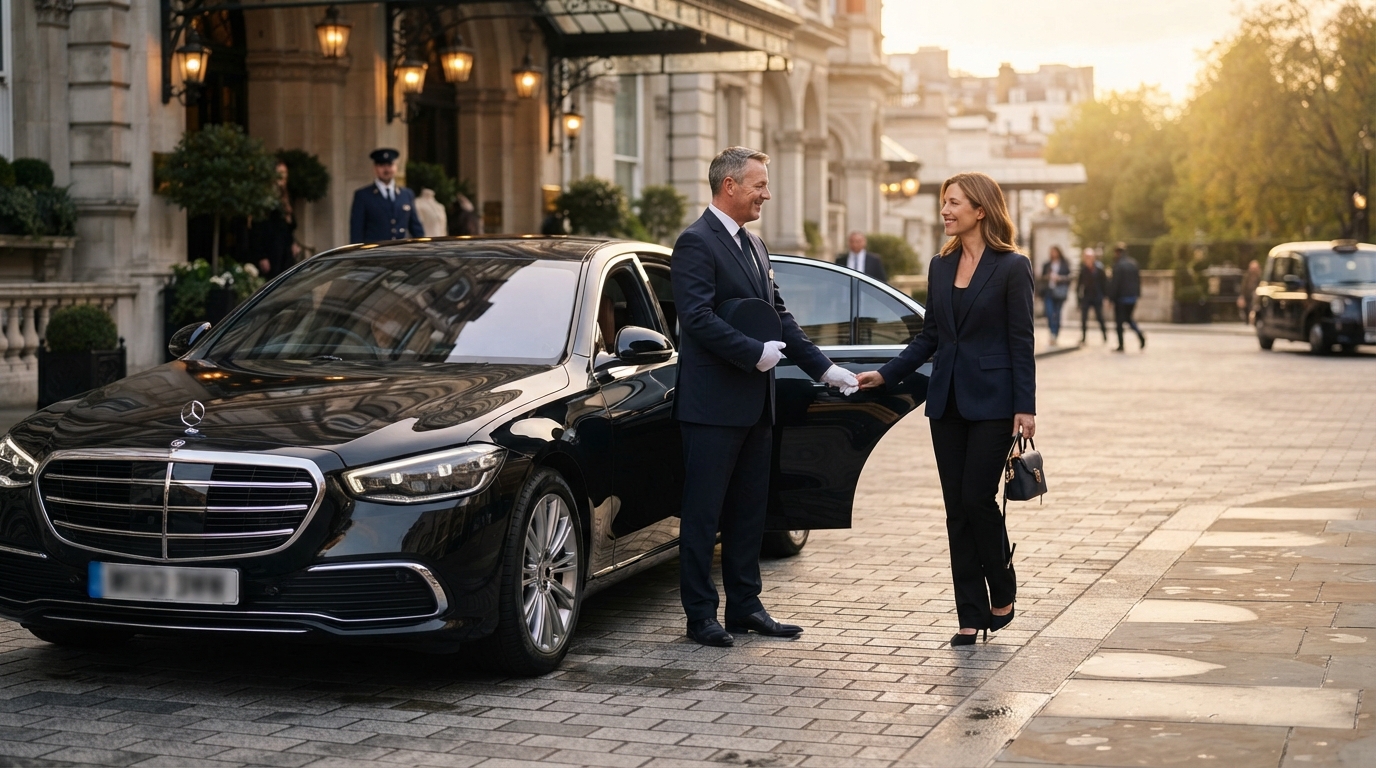 Mercedes S-Class with a Professional Chauffeur